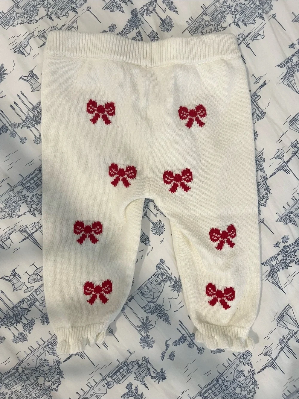 Janie & Jack Bow Knit Leggings